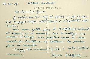 Imagen del vendedor de Lettre autographe signe a la venta por Librairie Trois Plumes