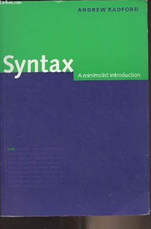 Imagen del vendedor de Syntax, A minimalist introduction a la venta por Le-Livre