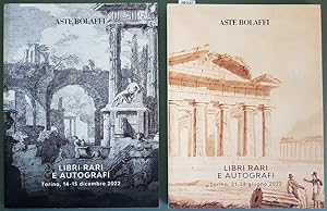 Immagine del venditore per N. 2 cataloghi d'asta BOLAFFI: LIBRI RARI E AUTOGRAFI (21-22 giugno 2022 - 14-15 dicembre 2022) venduto da Stampe Antiche e Libri d'Arte BOTTIGELLA