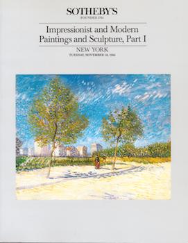 Impressionist and Modern Paintings and Sculpture, Part I. 18 November, 1986. Auction #5511. Lot #...