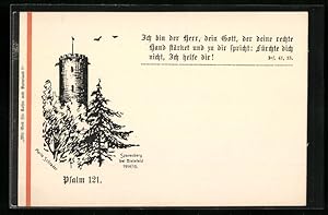 Bild des Verkufers fr Knstler-Ansichtskarte Mit Gott fr Kaiser und Vaterland!, Psalm 121, Sparenberg bei Bielefeld 1914 /15 zum Verkauf von Bartko-Reher