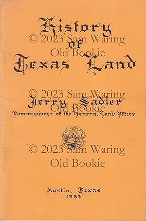 Image du vendeur pour History of Texas land mis en vente par Old Bookie