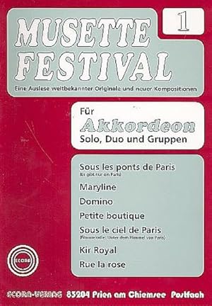 Bild des Verkufers fr Musette Festival Band 1fr Akkordeon (mit 2. Stimme) zum Verkauf von Smartbuy