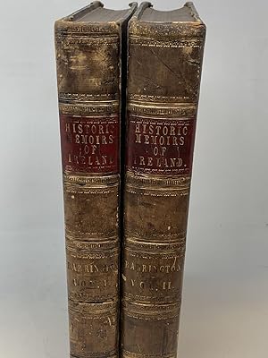 Seller image for HISTORIC MEMOIRS OF IRELAND; COMPRISING SECRET RECORDS OF THE NATIONAL CONVENTION, THE REBELLION, AND THE UNION; WITH DILINEATIONS OF THE PRINCIPAL CHARACTERS CONNECTED WITH THESE TRANSACTIONS (TWO VOLUMES) for sale by Aardvark Rare Books, ABAA