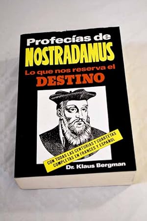 Imagen del vendedor de Profecas de Nostradamus a la venta por Alcan Libros