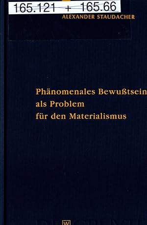 Seller image for Phnomenales Bewutsein als Problem fr den Materialismus for sale by avelibro OHG