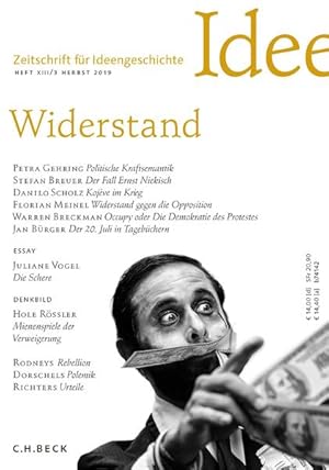 Bild des Verkufers fr Zeitschrift fr Ideengeschichte Heft XIII/3 Herbst 2019: Widerstand zum Verkauf von Studibuch