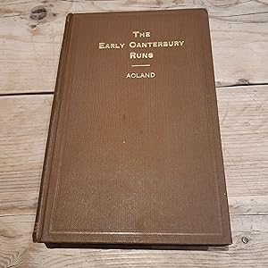 Seller image for The Early Canterbury Runs: First Series for sale by Oakholm Books