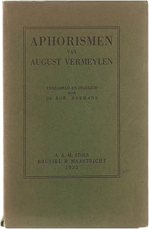 Immagine del venditore per Aphorismen van August Vermeylen venduto da Untje.com