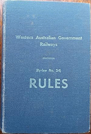 Western Australian Government Railways (By-law No. 54) Rules