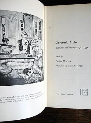 Seller image for Gertrude Stein: writings and lectures 1911-1945. Edited by Patricia Meyerowitz. Introduction by Elizabeth Sprigge for sale by James Fergusson Books & Manuscripts