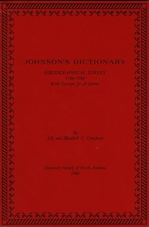 Johnson's dictionary. Bibliographical survey, 1746-1984. With excerpts for all entries