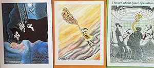 Three [3] Circa 1980s Gahan Wilson Greeting Cards