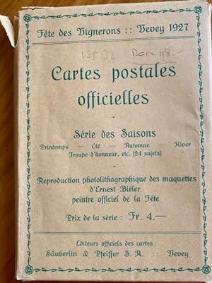 Seller image for 24 Cartes Postales Officielles de la Fete des Vignerons 1927- Srie complte for sale by Librairie SSAD