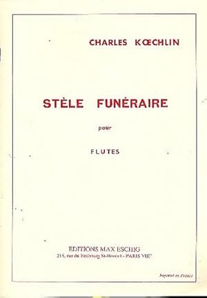 Bild des Verkufers fr Stele funeraire pour 3 flutes 1 artiste zum Verkauf von Smartbuy