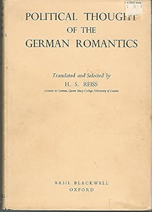 Immagine del venditore per Political Thought of German Romantics (Political Texts) venduto da WeBuyBooks