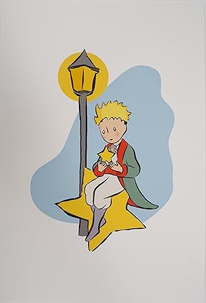 Image du vendeur pour Antoine DE SAINT-EXUPERY : Le Petit Prince allume une toile, Lithographie mis en vente par Artfever