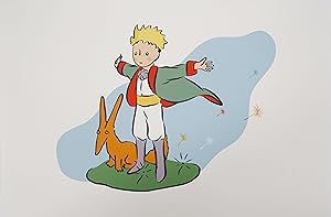 Image du vendeur pour Antoine DE SAINT-EXUPERY : Le Petit Prince et son ami le renard, Lithographie mis en vente par Artfever