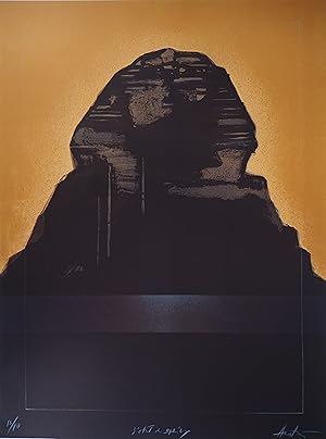 Seller image for Claude HASTAIRE : Egypte, Le Sphinx (3me tat), Lithographie originale signe for sale by Artfever