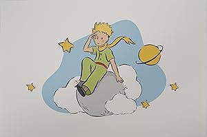 Image du vendeur pour Antoine DE SAINT-EXUPERY : Le Petit Prince dans les nuages, Lithographie mis en vente par Artfever