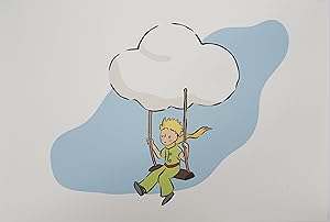 Image du vendeur pour Antoine DE SAINT-EXUPERY : Le Petit Prince vole avec les nuages, Lithographie mis en vente par Artfever