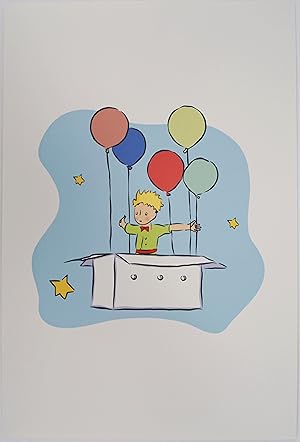 Image du vendeur pour Antoine DE SAINT-EXUPERY : Le Petit Prince en ballon, Lithographie mis en vente par Artfever