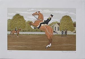 Image du vendeur pour Vincent HADDELSEY : Cavalier  Saumur, Lithographie originale signe mis en vente par Artfever