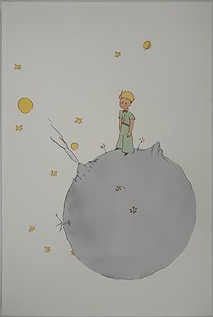 Image du vendeur pour Antoine DE SAINT-EXUPERY : Le Petit Prince sur l'astrode, Lithographie mis en vente par Artfever