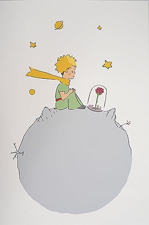 Image du vendeur pour Antoine DE SAINT-EXUPERY : Le Petit Prince fait attention  sa rose, Lithographie mis en vente par Artfever