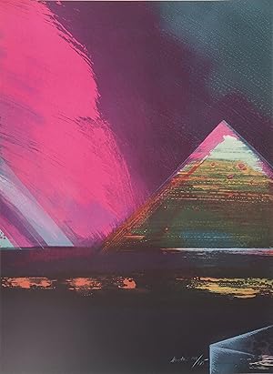 Seller image for Claude HASTAIRE : Egypte, La pyramide de Kheops, Lithographie originale signe for sale by Artfever