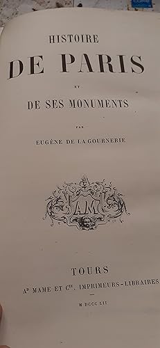 histoire de paris et de ses monuments