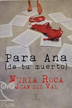 Imagen del vendedor de Para Ana (de tu muerto) a la venta por LIBRERA SOLN