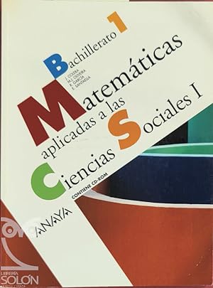 Matemáticas aplicadas a las Ciencias Sociales I - Con CD-ROM