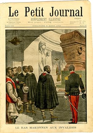 "LE PETIT JOURNAL N°611 du 3/8/1902" LE RAS MAKONNEN AUX INVALIDES / Le drapeau des pompiers de P...