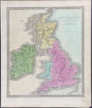 Image du vendeur pour Map of British Islands mis en vente par Trillium Antique Prints & Rare Books