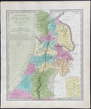 Image du vendeur pour Map of Palestine mis en vente par Trillium Antique Prints & Rare Books