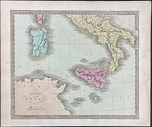Image du vendeur pour Map of Italy mis en vente par Trillium Antique Prints & Rare Books