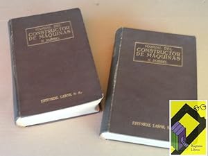 Immagine del venditore per Manual del constructor de mquinas (2 vols) (Trad:Jos Serrat y Bonastre) venduto da Ragtime Libros