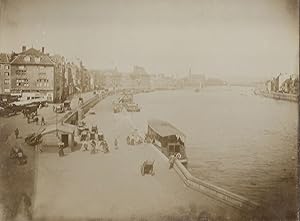 Liége, Belgium - Meuse river quay, harbour (Barras Photographe de S. A. R. le Comte de Flandre) (...