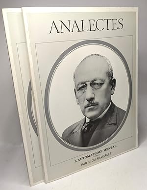 L'automatisme mental - ANALECTES - TOMES I & II - (facs-simile de l'éd. de 1942)