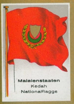 Seller image for Sammelbild Ulmenried Fahnenbilder Nr. 245, Malaienstaaten, Kedah, Nationalflagge - Eckstein-Halpaus Zigarettenfabrik GmbH, Sammelbilder for sale by akpool GmbH