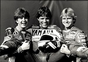 Foto Rennfahrer Alan Carter, Martin Wimmer, Wayne Rainey, 250 ccm Motorrad WM