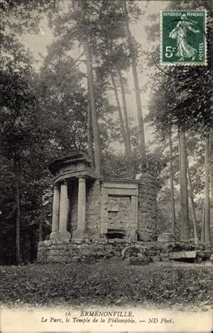 Ansichtskarte / Postkarte Ermenonville Oise, Park, Tempel der Philosophie