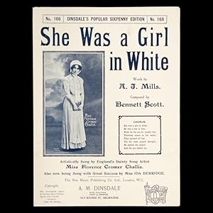 Bild des Verkufers fr [SHEET MUSIC] She was a girl in white. zum Verkauf von Douglas Stewart Fine Books