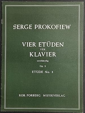 Vier Etuden fur Klavier - Op.2 Etude No.3 - S. Prokofiew - Ed. Forberg