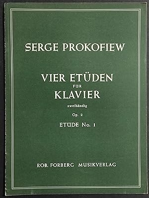 Vier Etuden fur Klavier Op. 2 Etude No.1 - S. Prokofiew - Ed. Forberg
