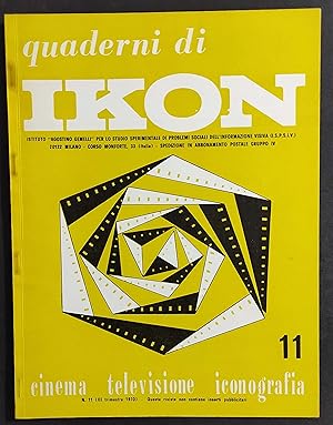 Rivista Quaderni di Ikon - Cinema Televisione Iconografia n.11 - 1970