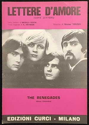 Spartito Musicale - Lettere d'Amore - Love Letters - The Renegades - 1969