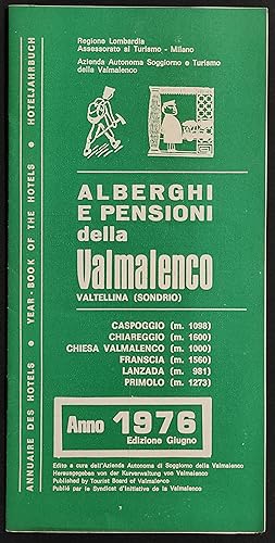 Annuario Alberghi e Pensioni della Valmalenco - 1976 - Valtellina
