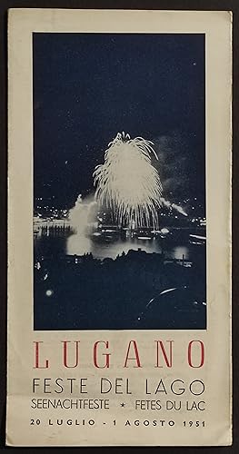 Depliant Lugano - Feste del Lago 1951